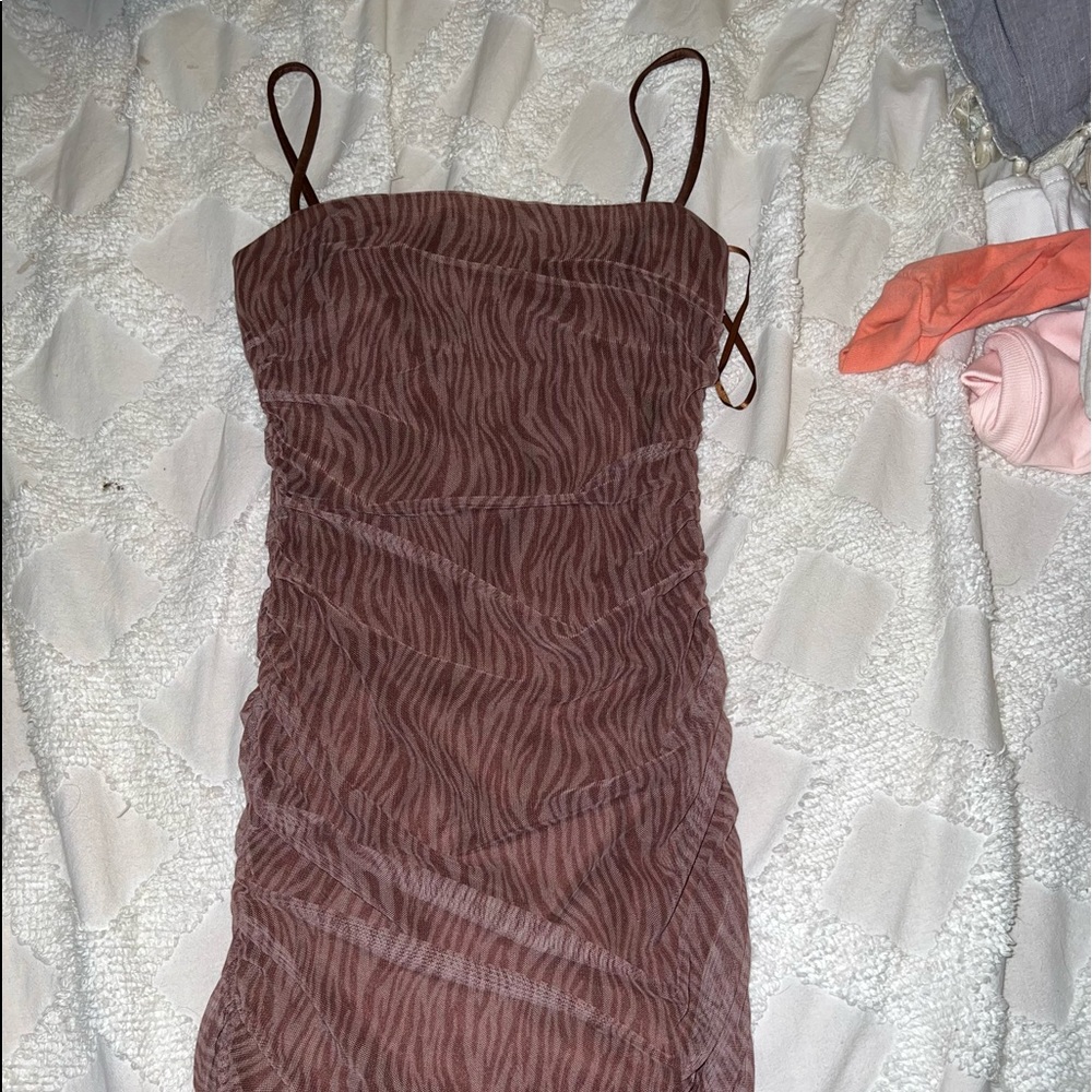 Windsor mini zebra print dress